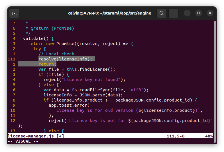 update the license info